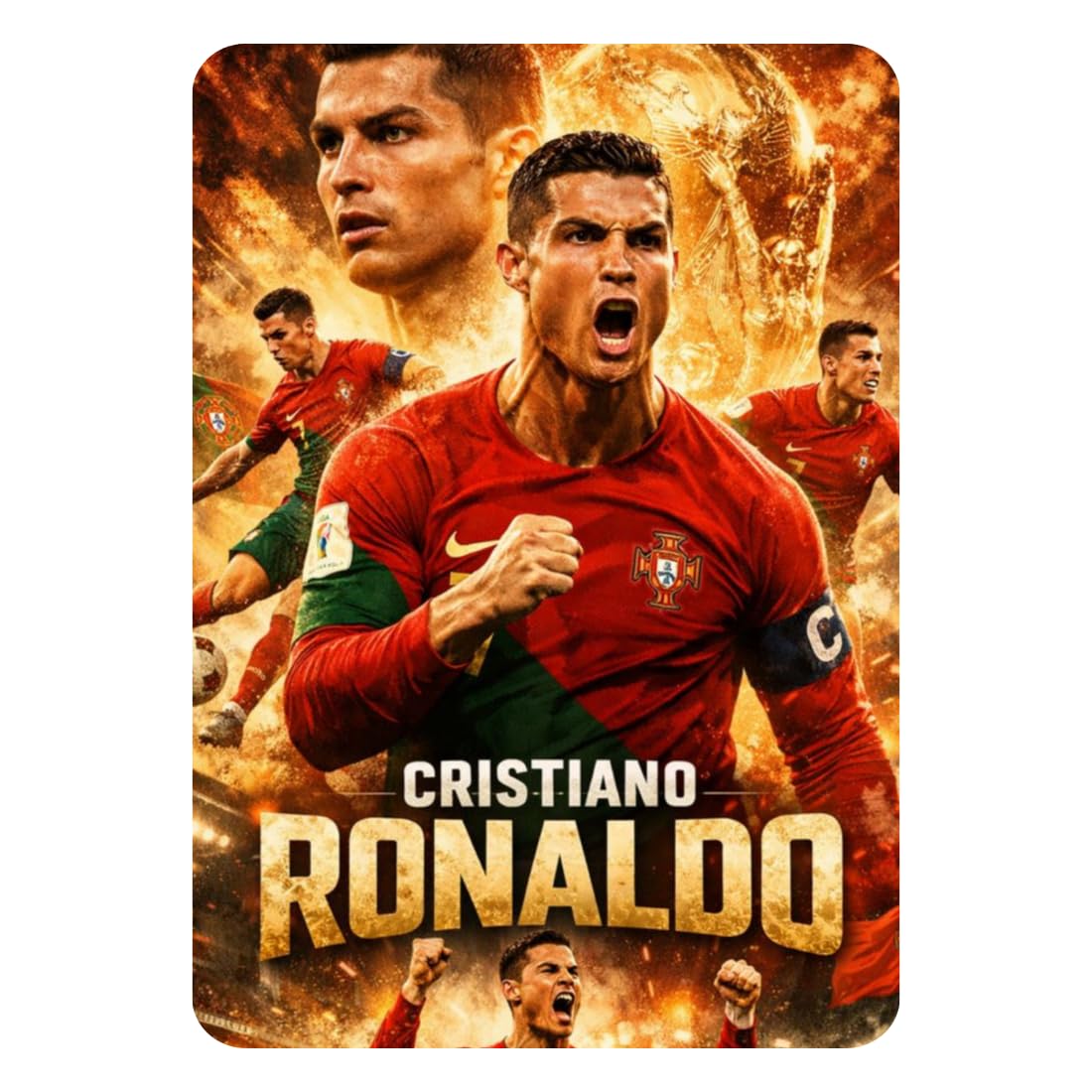 Zesta Ronaldo – Design 2 self-adhesive MDF wooden wall hanging - image 1