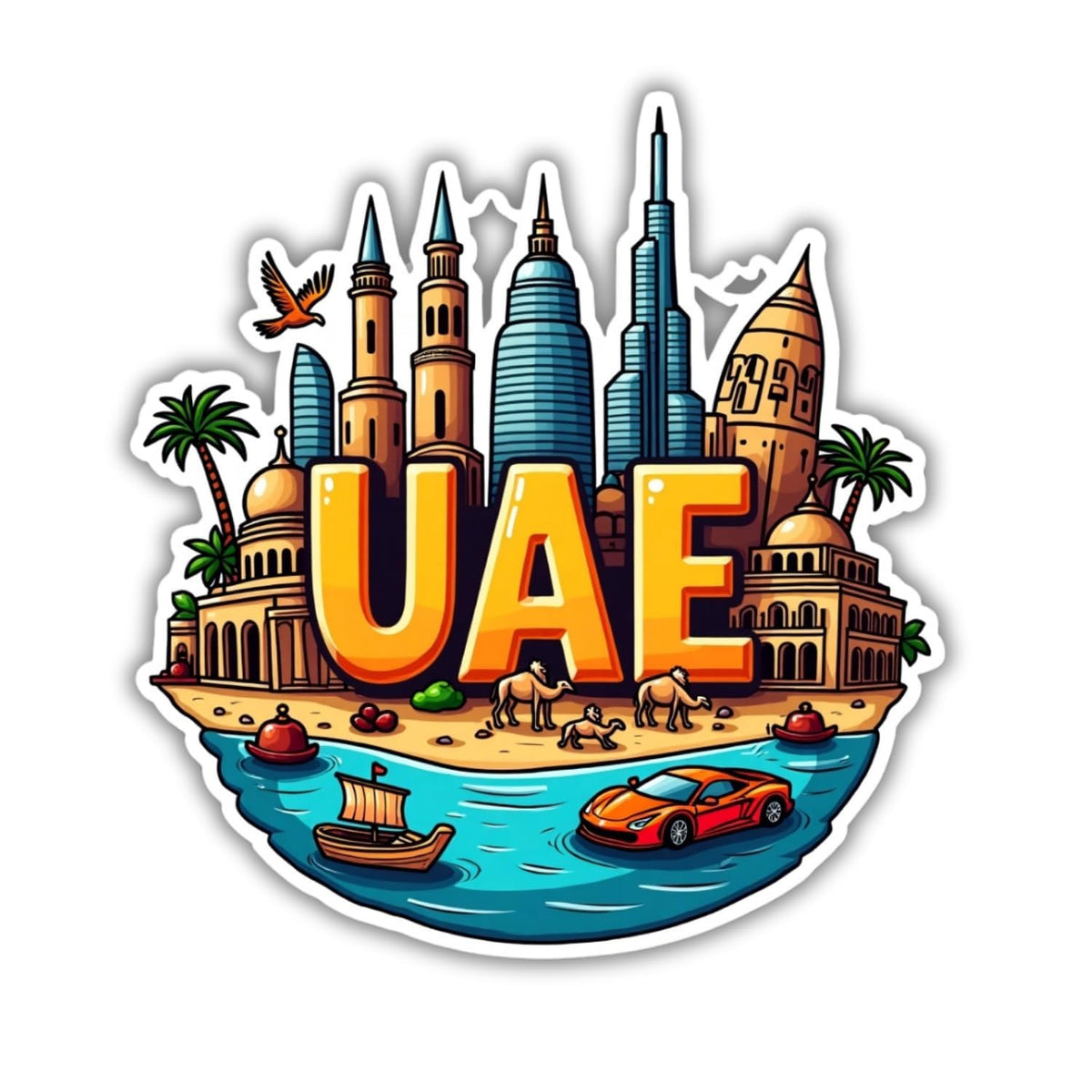 Zesta UAE wooden fridge magnet - image 1