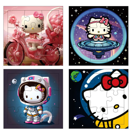 Otidge Hello Kitty wooden jigsaw puzzles, pack of 4 - image 1
