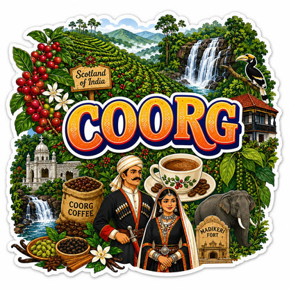 Zesta Coorg wooden fridge magnet - image 1