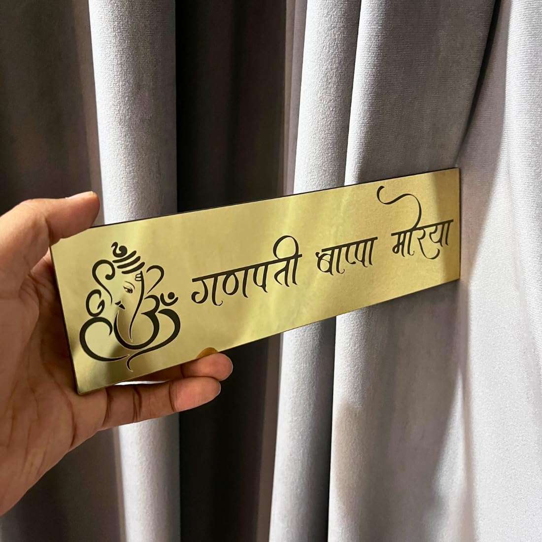 Zesta Ganpati Bappa Morya Self-Adhesive Acrylic Mandir Sticker – image 1