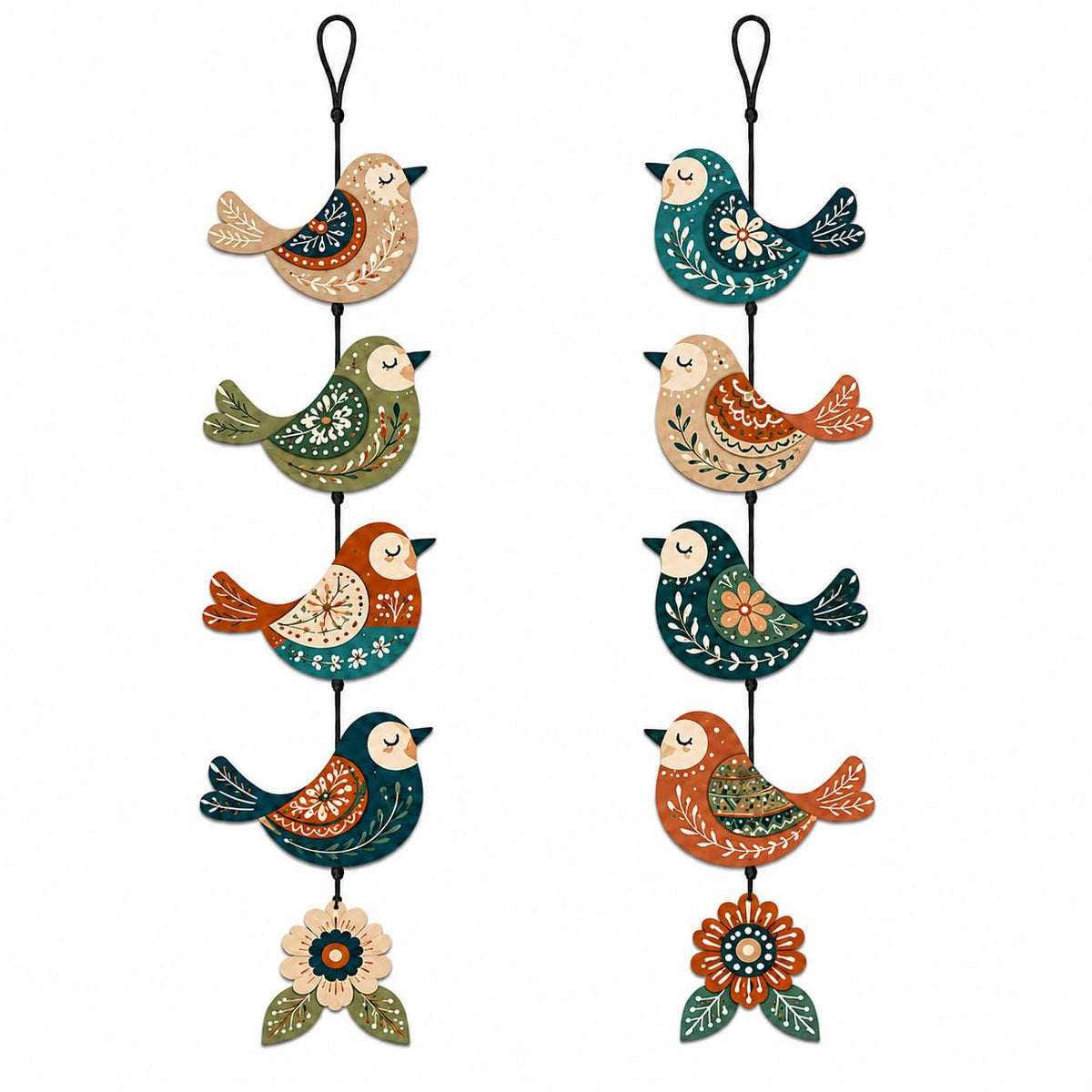 Zesta Birds Toran – 2 MDF wooden wall hanging - image 1