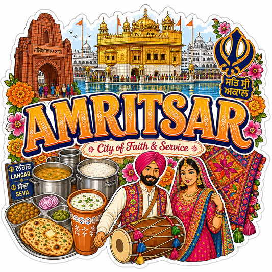 Zesta Amritsar wooden fridge magnet - image 1