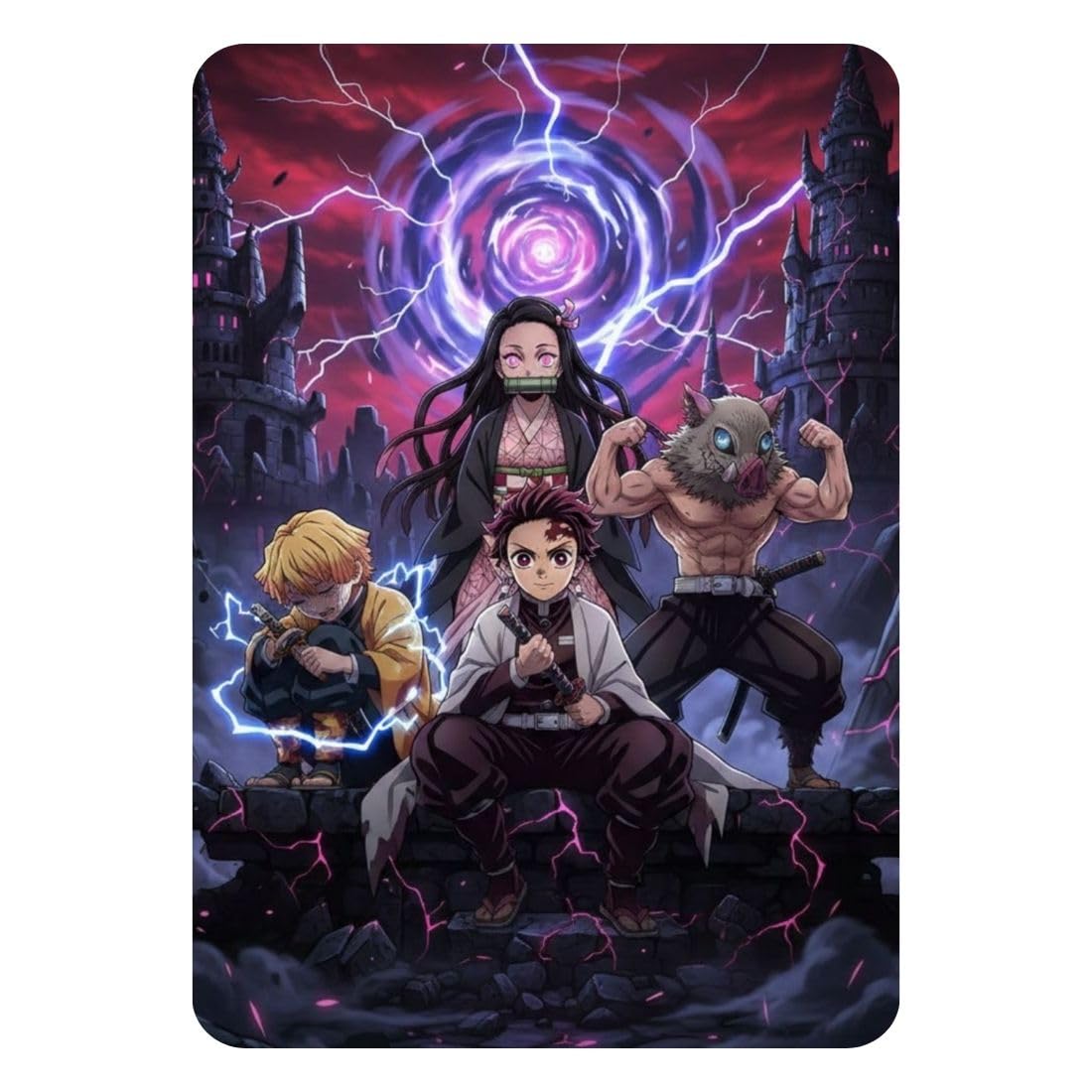 Zesta Demon Slayer self-adhesive MDF wooden wall hanging - image 1