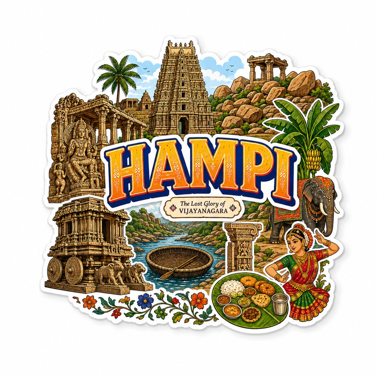 Zesta Hampi wooden fridge magnet - image 1