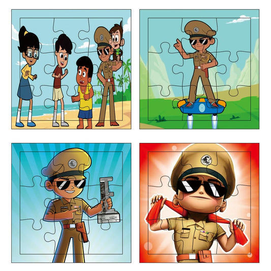 Otidge Little Singham wooden jigsaw puzzles, pack of 4 - image 1