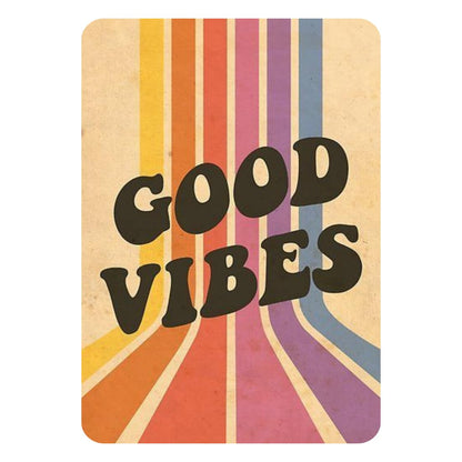 Zesta Good Vibes self-adhesive MDF wooden wall hanging - image 1
