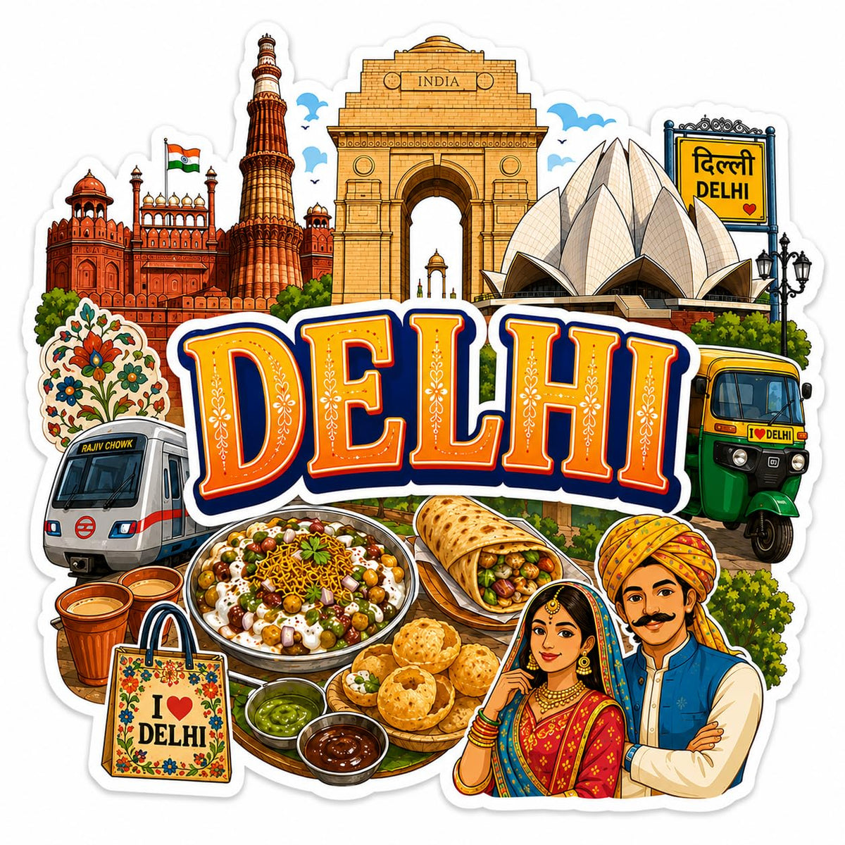 Zesta Delhi wooden fridge magnet - image 1