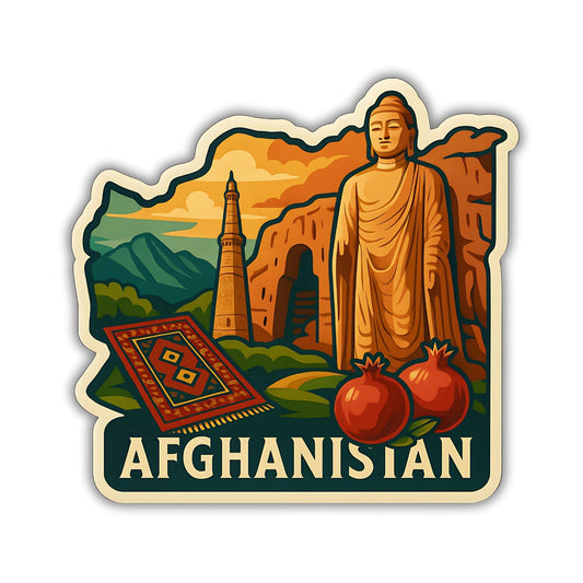Zesta Afghanistan wooden fridge magnet - image 1