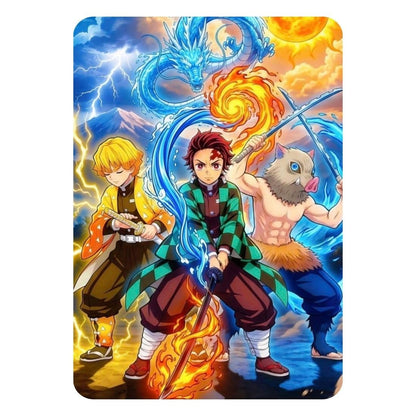 Zesta Demon Slayer – Design 3 self-adhesive MDF wooden wall hanging - image 1