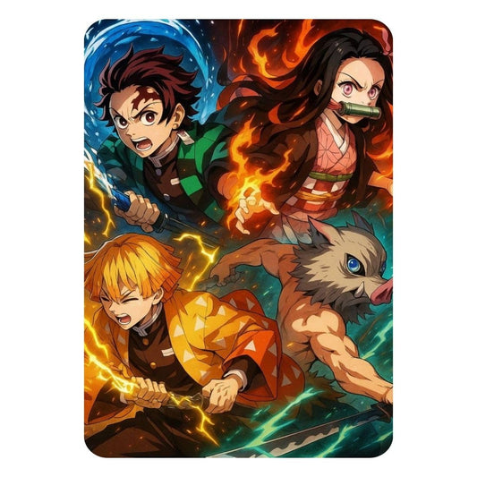 Zesta Demon Slayer( – Design 2 self-adhesive MDF wooden wall hanging - image 1