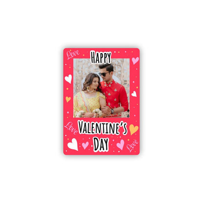 Zesta Red Valentine personalised photo fridge magnet - image 1