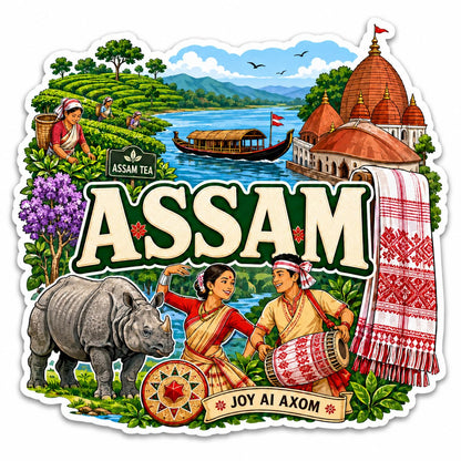 Zesta Assam wooden fridge magnet - image 1