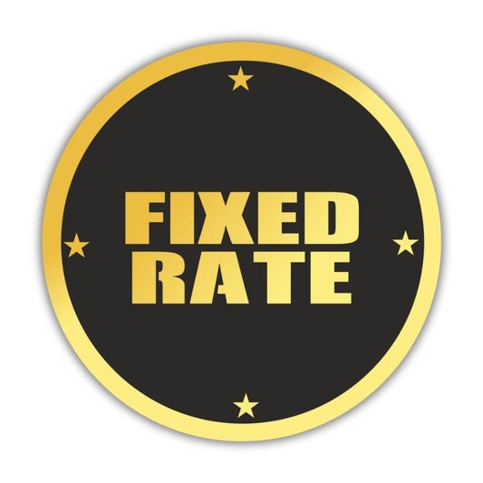 Zesta Fixed Rate self-adhesive acrylic sign - image 1
