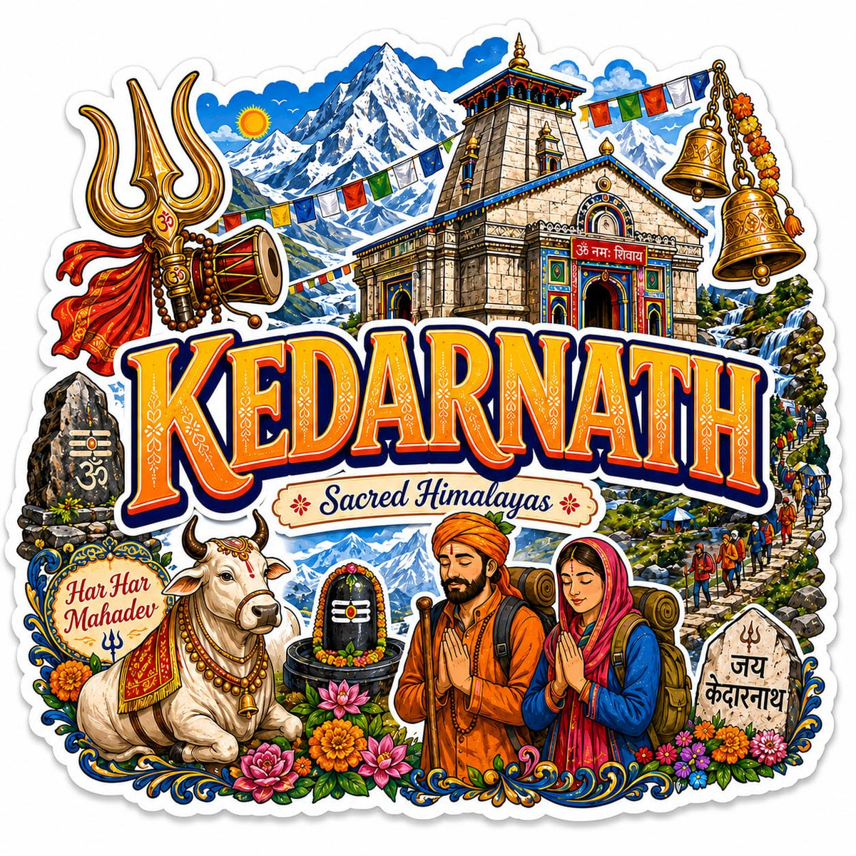 Zesta Kedarnath wooden fridge magnet - image 1