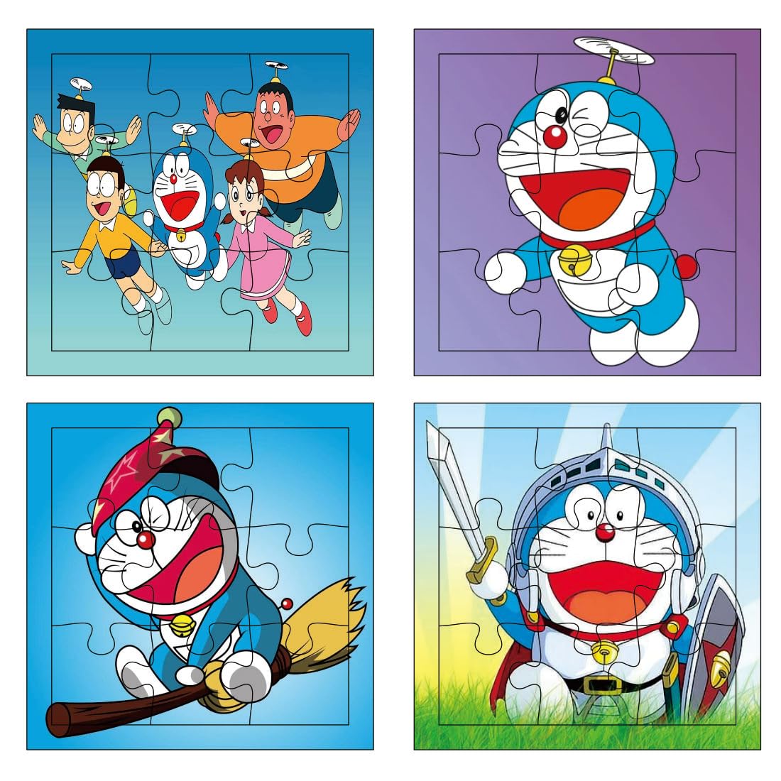 Otidge Doraemon wooden jigsaw puzzles, pack of 4 - image 1