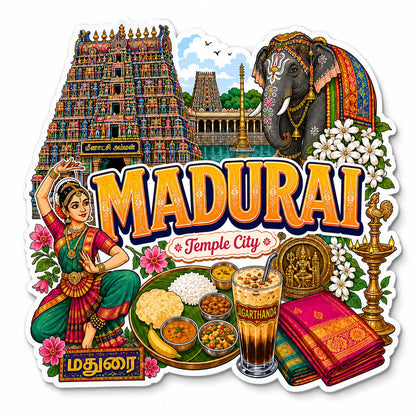 Zesta Madurai wooden fridge magnet - image 1