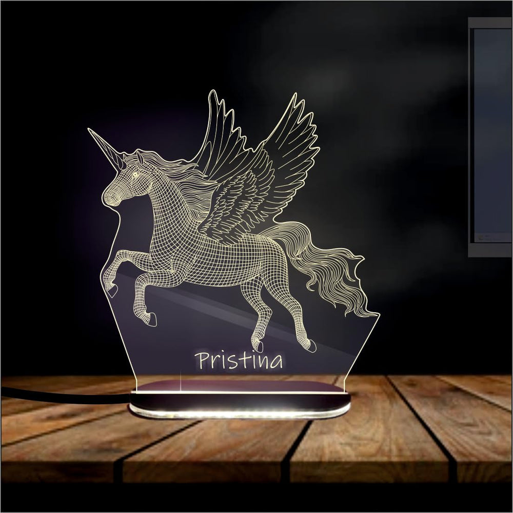 Unicorn Personalised LED Name Lamp