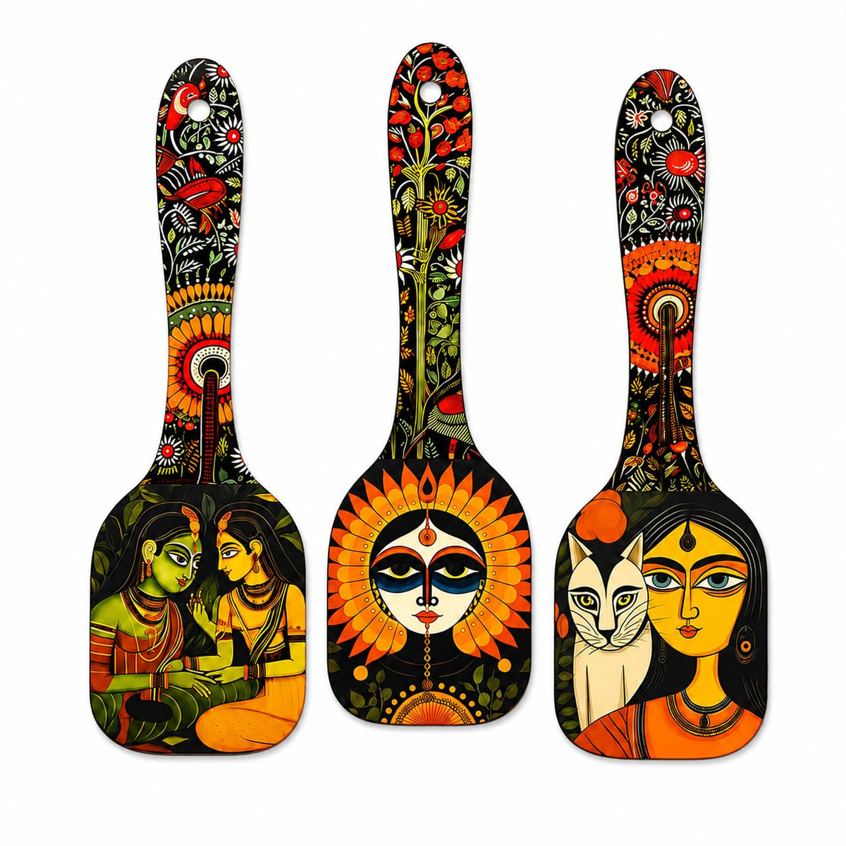 Zesta Rajasthani Spoon MDF wooden wall hanging - image 1