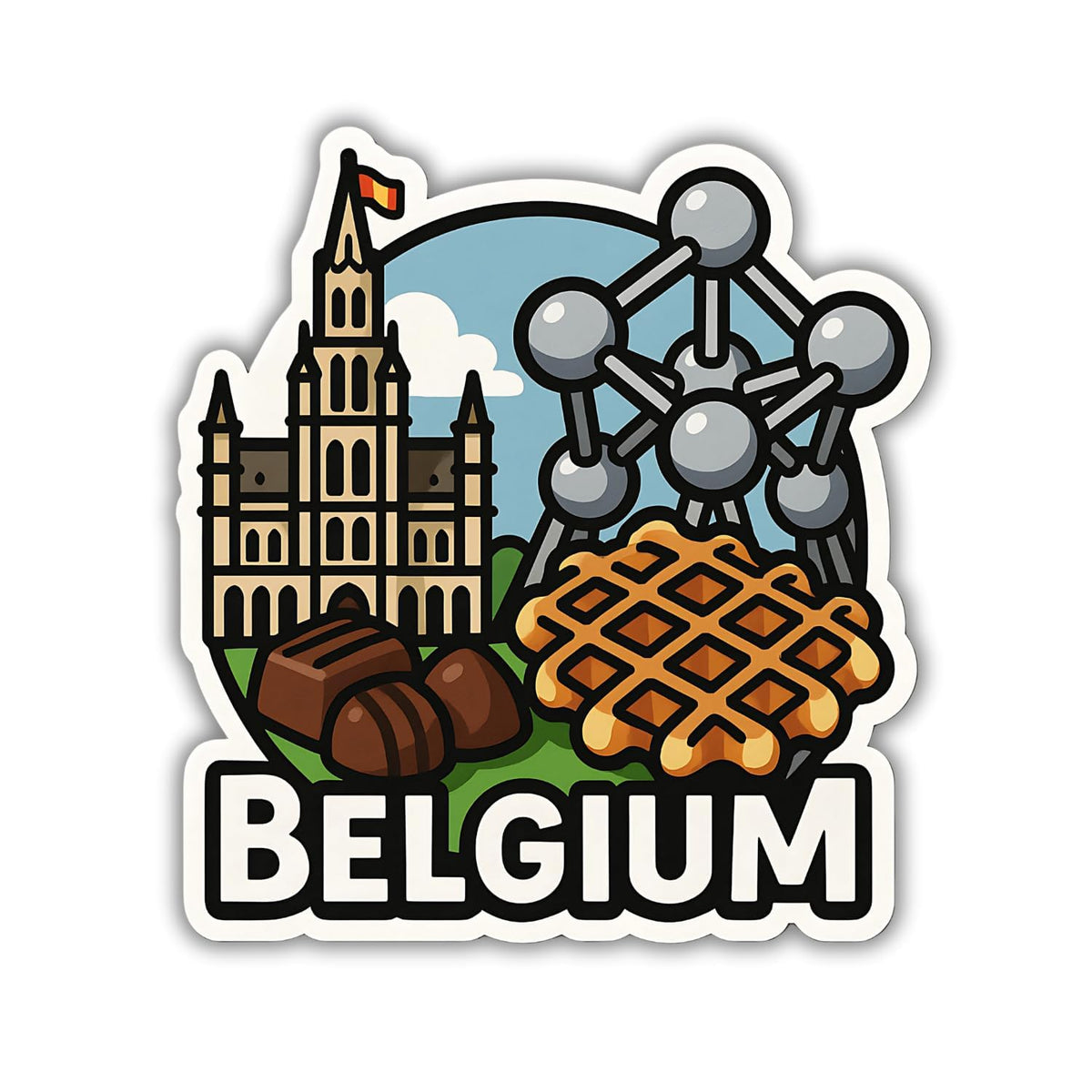 Zesta Belgium wooden fridge magnet - image 1