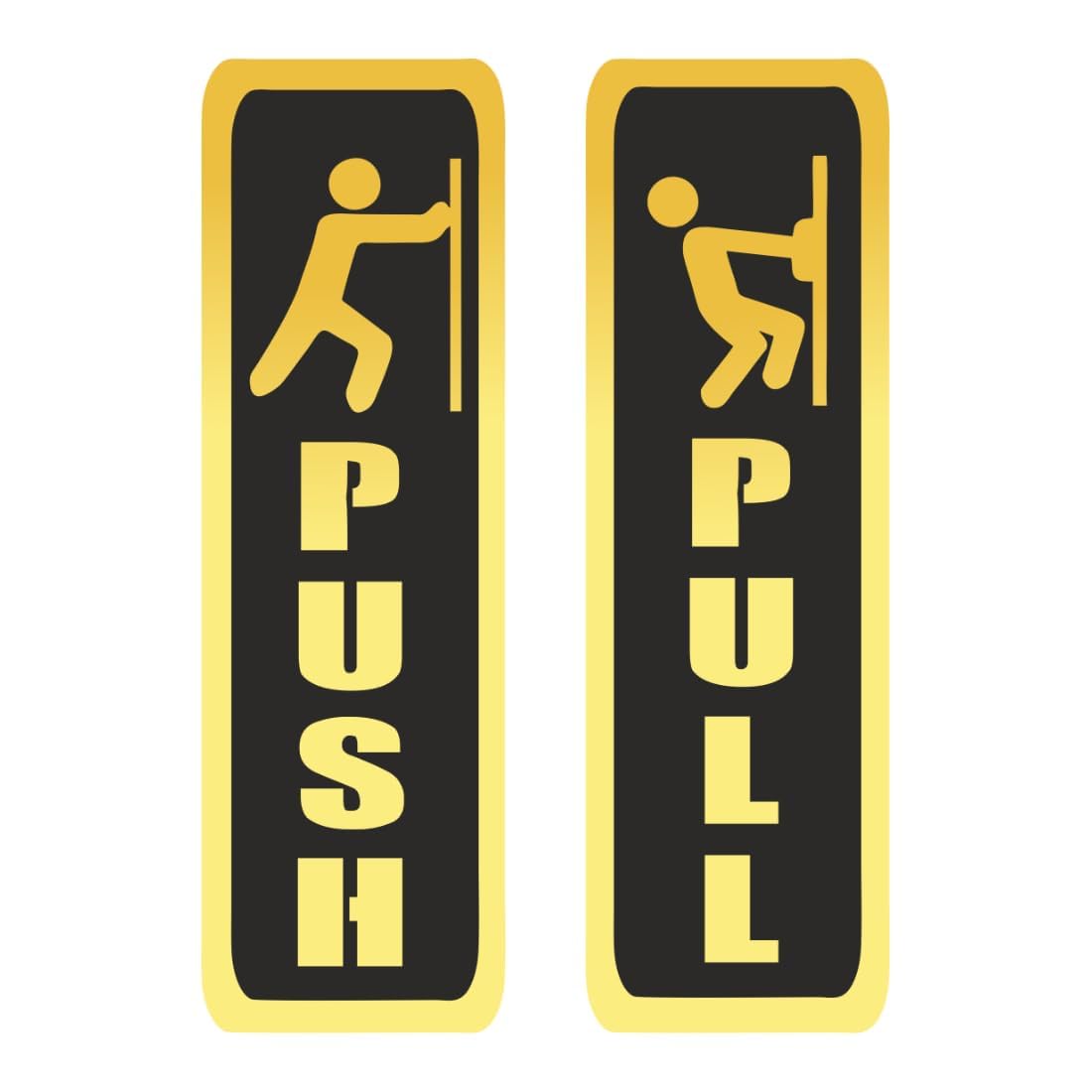 Zesta Push Pull Vertical self-adhesive acrylic sign - image 1