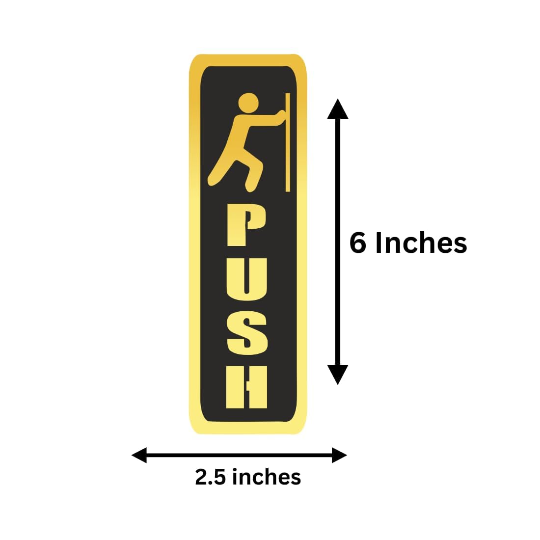 Zesta Push Pull Vertical self-adhesive acrylic sign - image 2