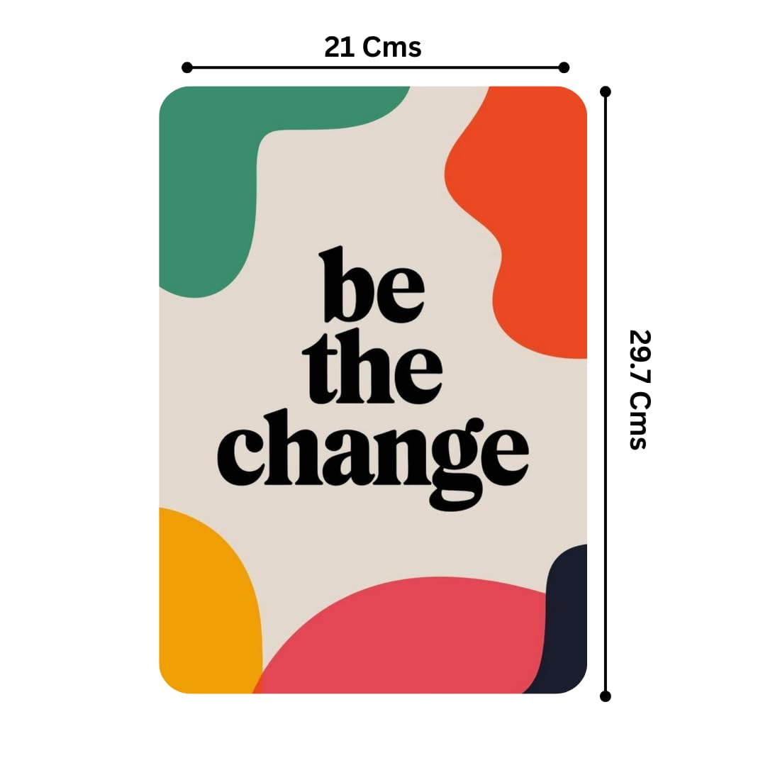 Zesta Be the Change self-adhesive MDF wooden wall hanging - image 2