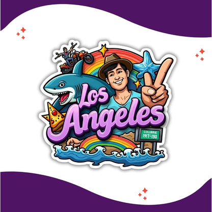 Zesta Los Angeles wooden fridge magnet - image 2