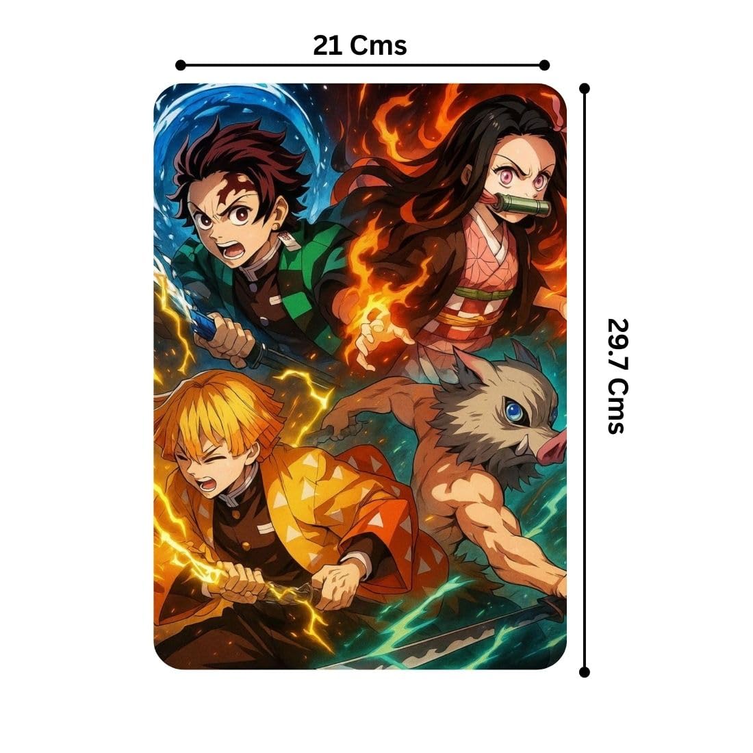 Zesta Demon Slayer( – Design 2 self-adhesive MDF wooden wall hanging - image 2