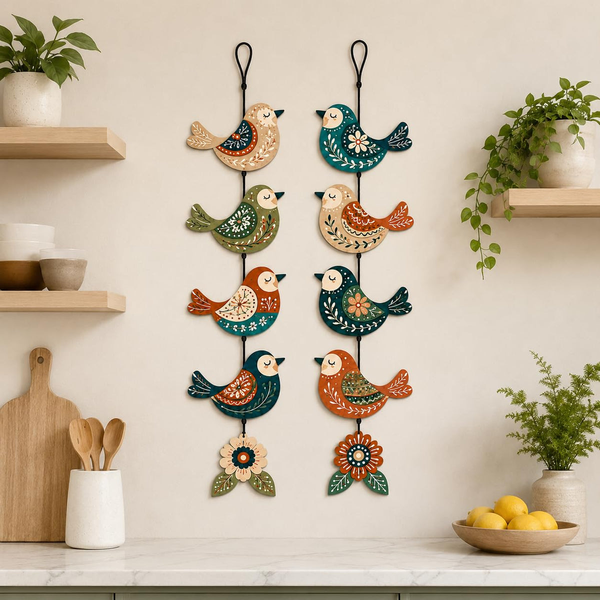 Zesta Birds Toran – 2 MDF wooden wall hanging - image 2