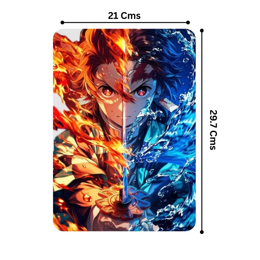 Zesta Demon Slayer – Design 5 self-adhesive MDF wooden wall hanging - image 2