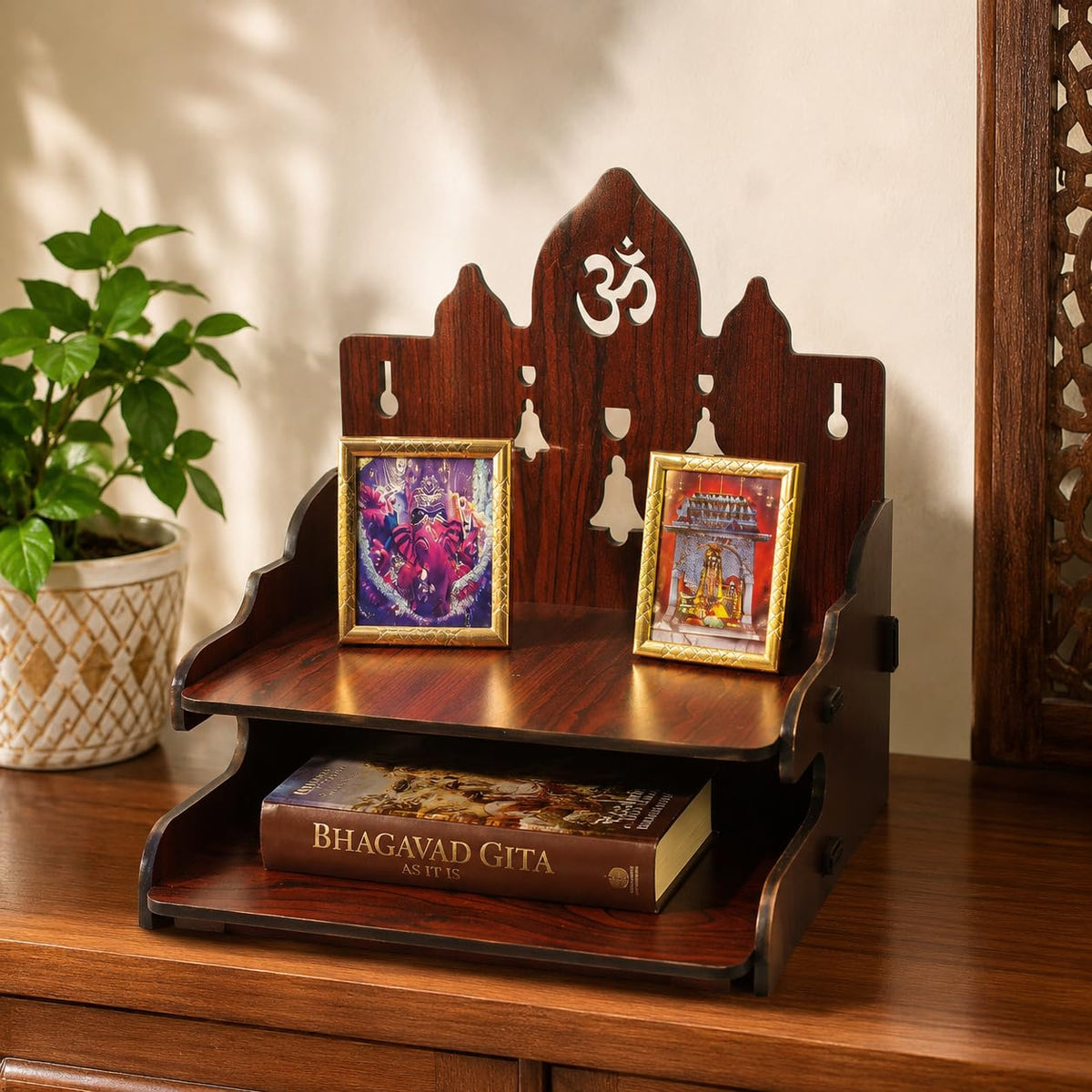 Zesta Temple With 2 Steps DIY Wooden Mandir – image 2