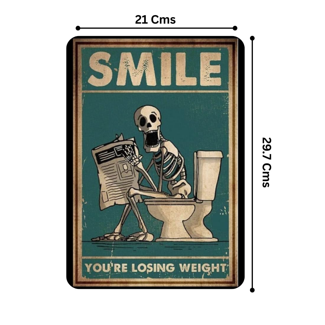Zesta Bathroom – Design 5 self-adhesive MDF wooden wall hanging - image 2