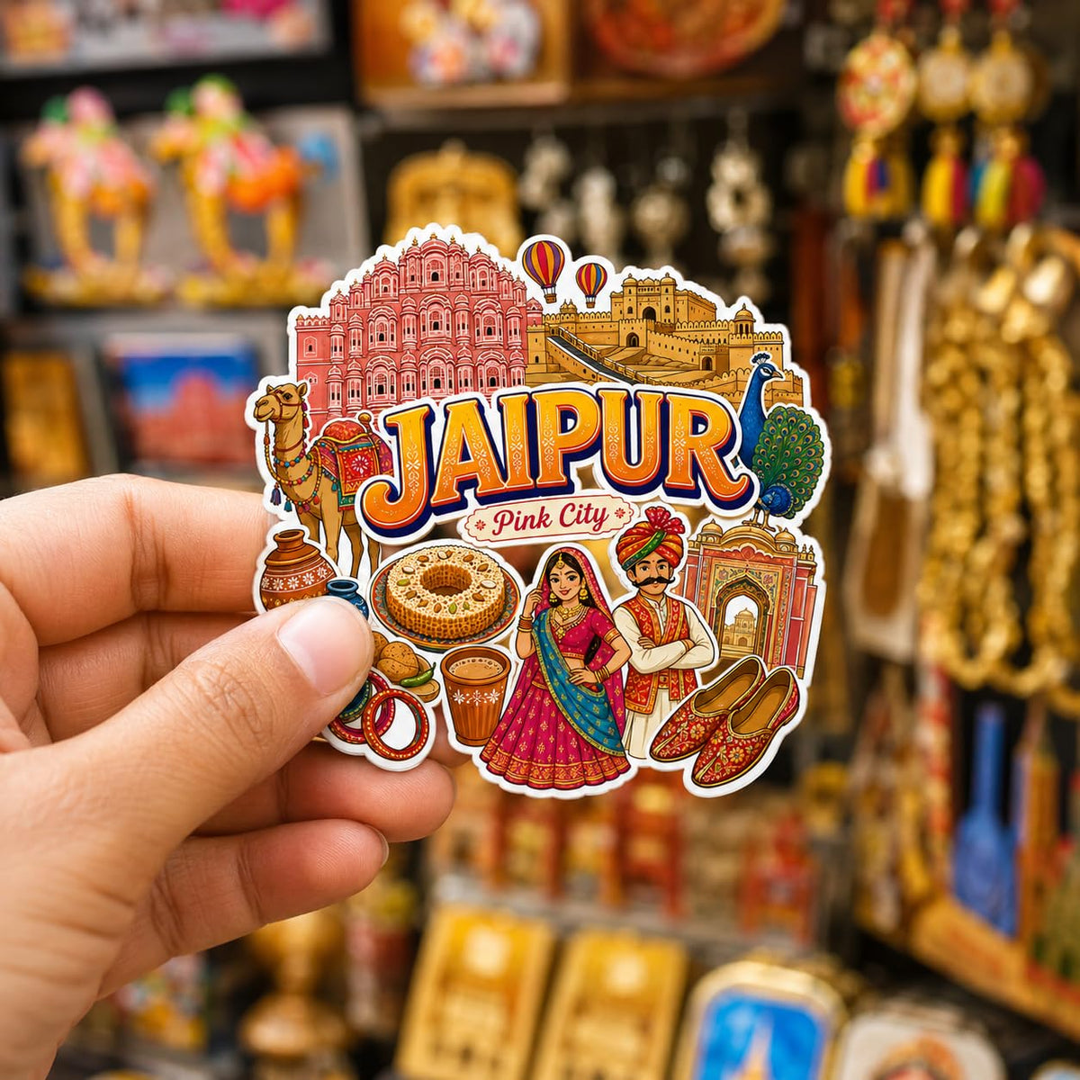 Zesta Jaipur wooden fridge magnet - image 2