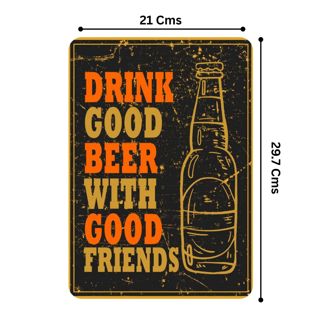 Zesta Drink Good self-adhesive MDF wooden wall hanging - image 2