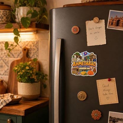 Zesta Ahmedabad wooden fridge magnet - image 2