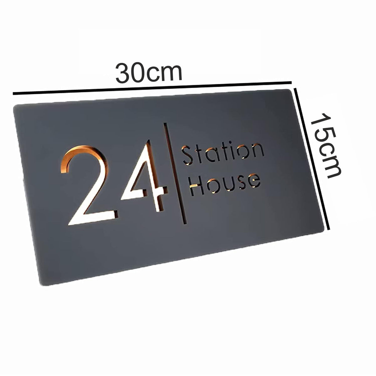 Zesta Modern Golden Personalised Name Plate – image 2