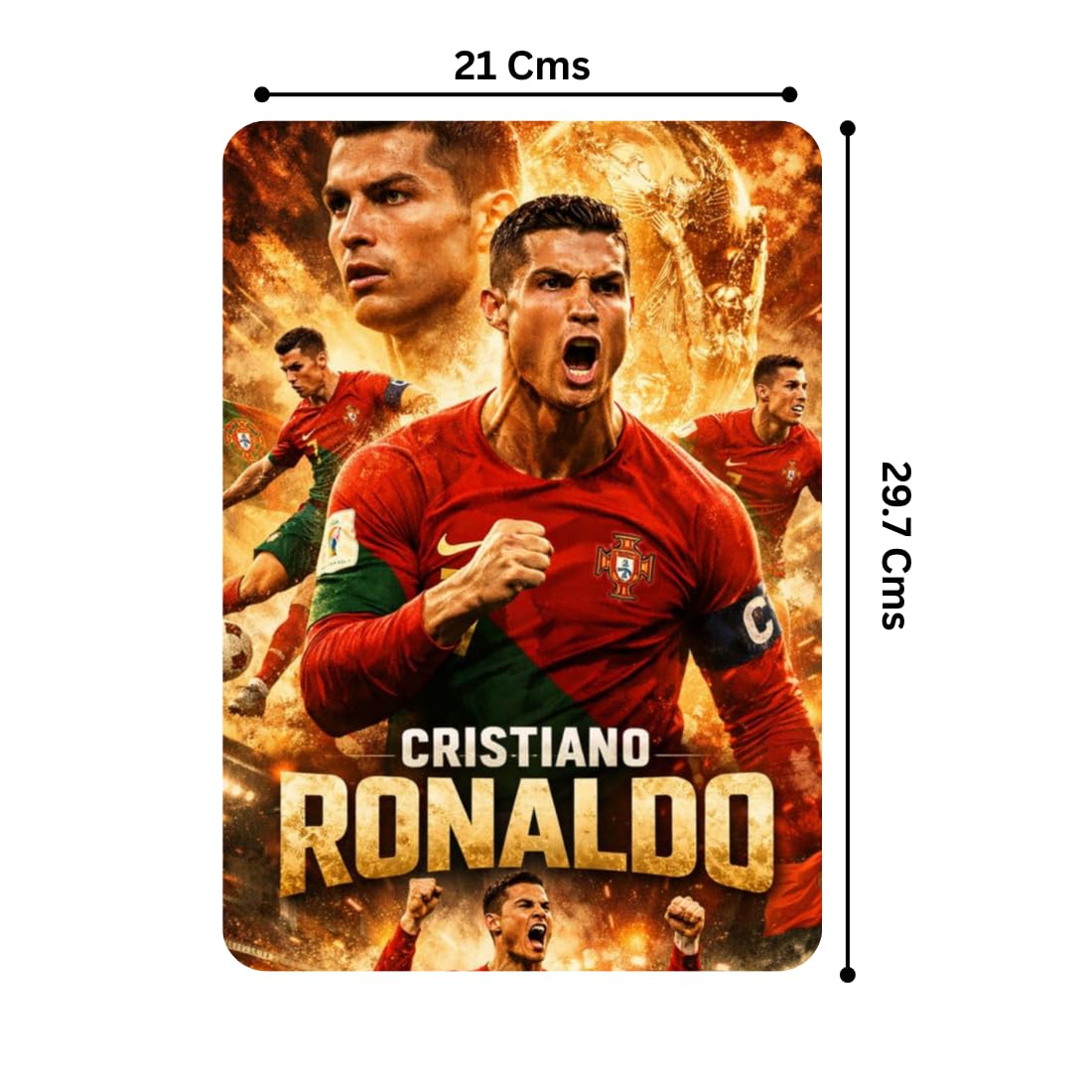 Zesta Ronaldo – Design 2 self-adhesive MDF wooden wall hanging - image 2