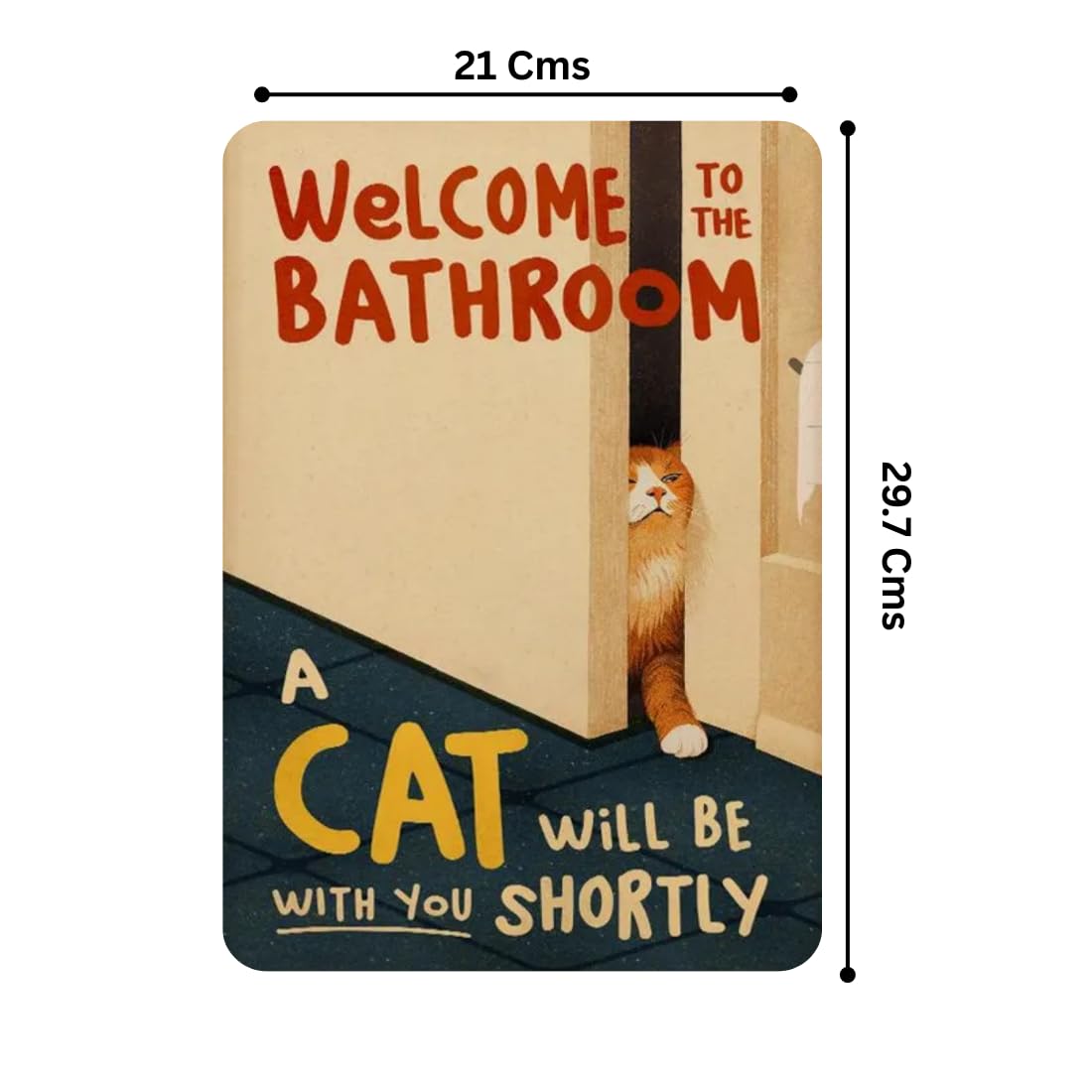 Zesta Bathroom self-adhesive MDF wooden wall hanging - image 2