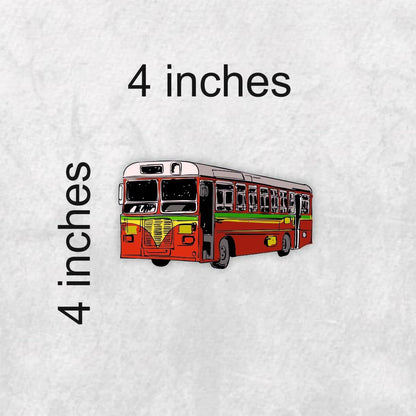 Zesta Mumbai Bus wooden fridge magnet - image 2