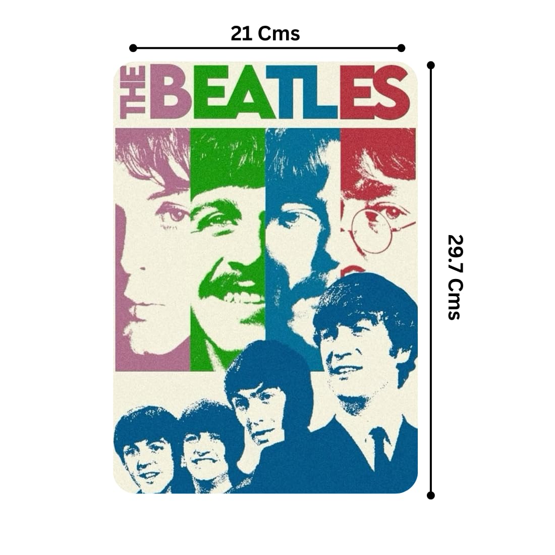 Zesta Beatles self-adhesive MDF wooden wall hanging - image 2