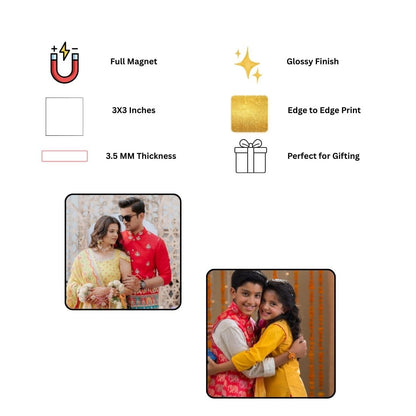 Zesta Square personalised photo fridge magnet - image 7