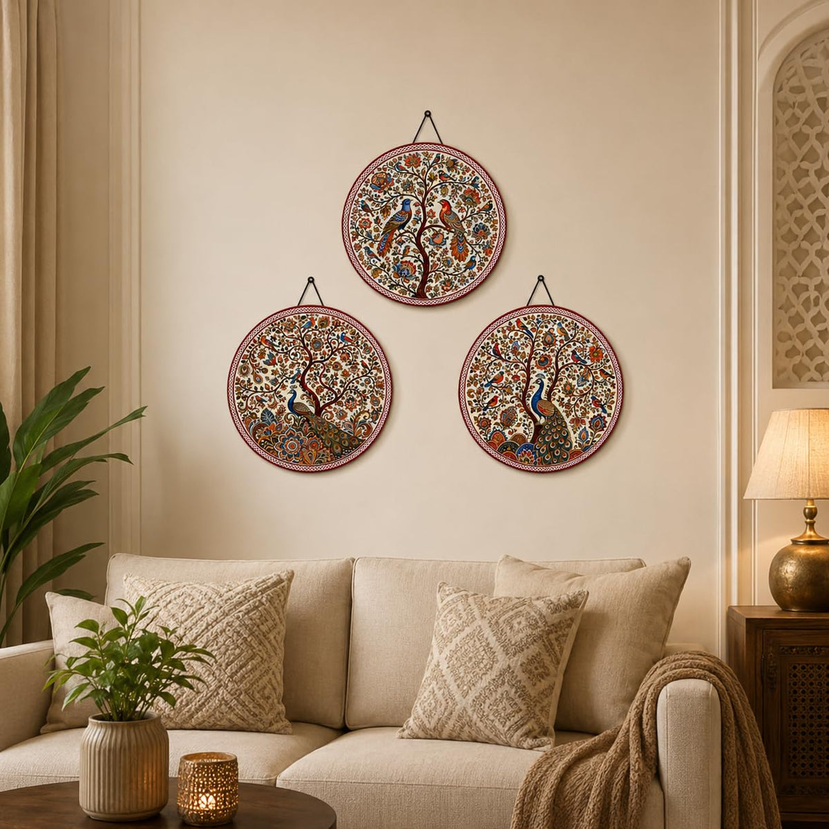Zesta Peacock MDF wooden wall hanging - image 2