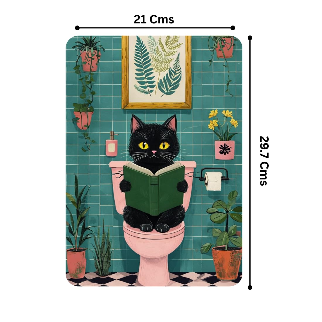 Zesta Bathroom – Design 8 self-adhesive MDF wooden wall hanging - image 2
