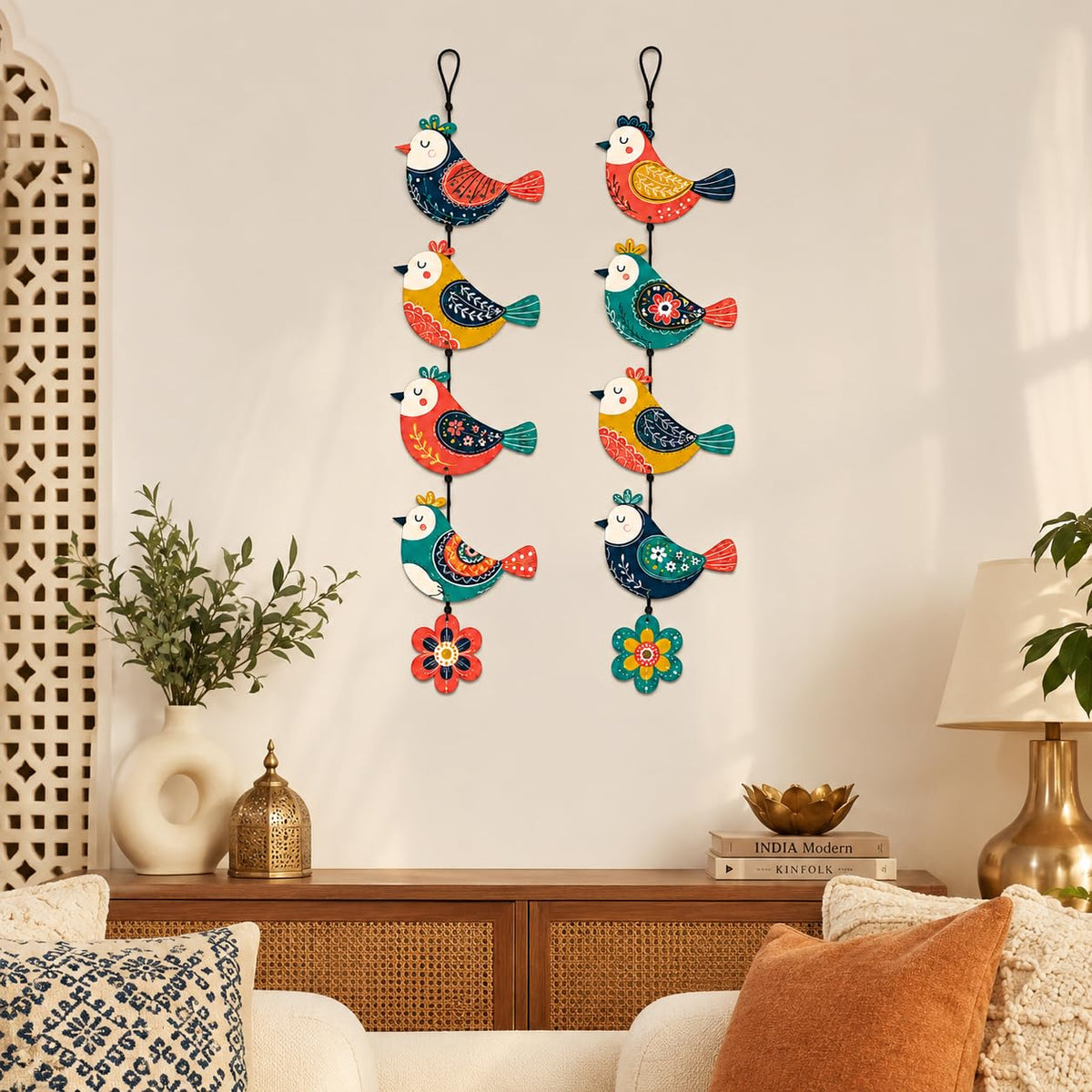 Zesta Birds Toran – 1 MDF wooden wall hanging - image 2