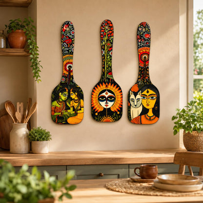 Zesta Rajasthani Spoon MDF wooden wall hanging - image 2