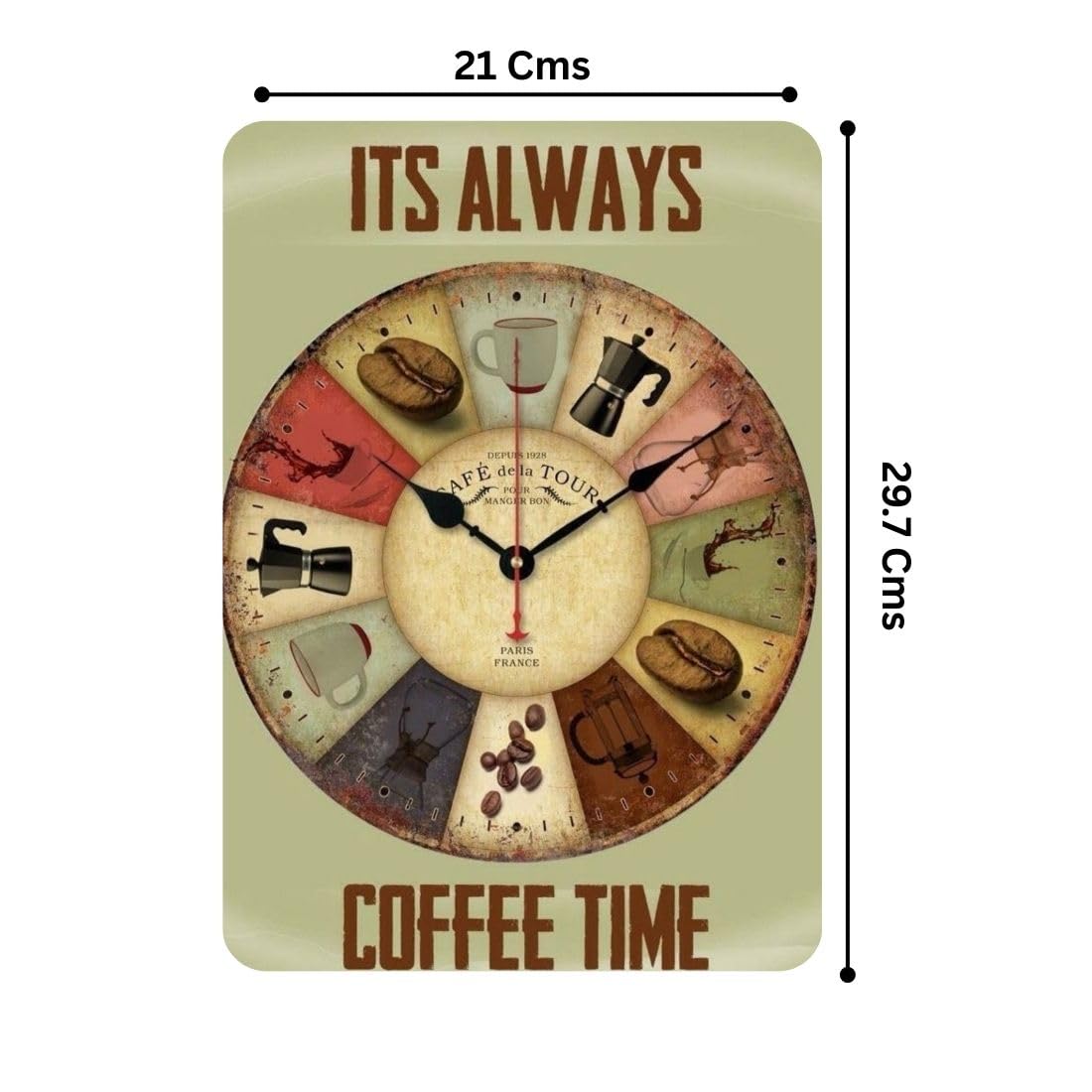Zesta Coffee Lover self-adhesive MDF wooden wall hanging - image 2