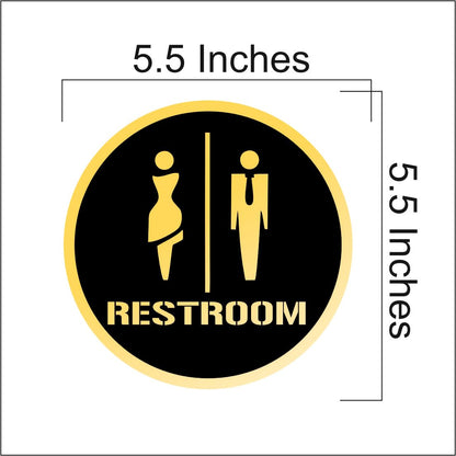 Zesta Restroom Self-Adhesive Acrylic Office Sign – image 2