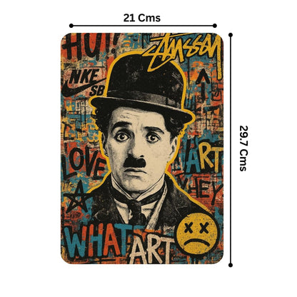 Zesta Charlie Chaplin self-adhesive MDF wooden wall hanging - image 2