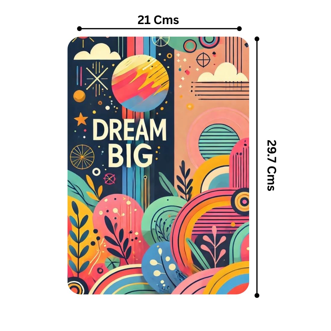 Zesta Dream Big – Design 2 self-adhesive MDF wooden wall hanging - image 2
